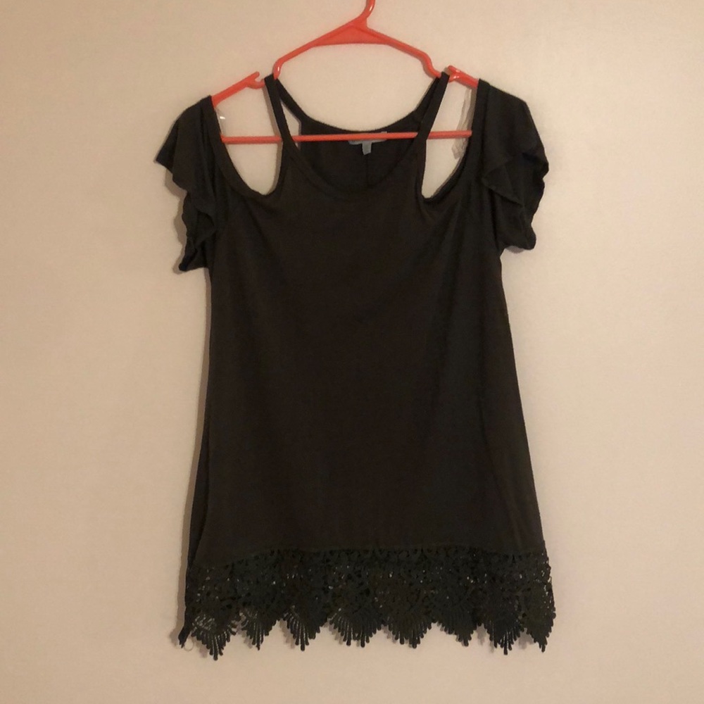 Charlotte Russe cold shoulder tank top